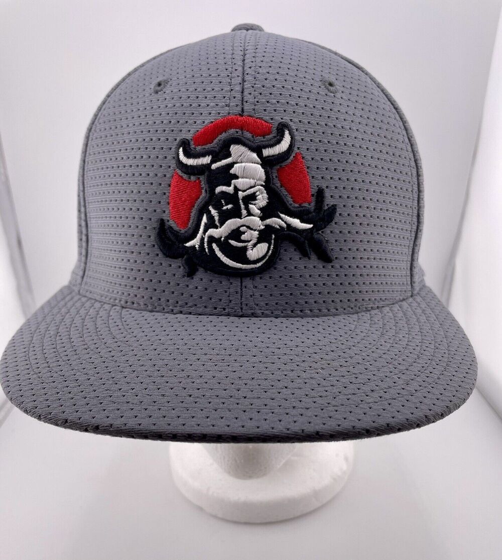 Pacific Headwear Eight18 Embroidered Viking Patch Fitted Cap Gray Men's S-M